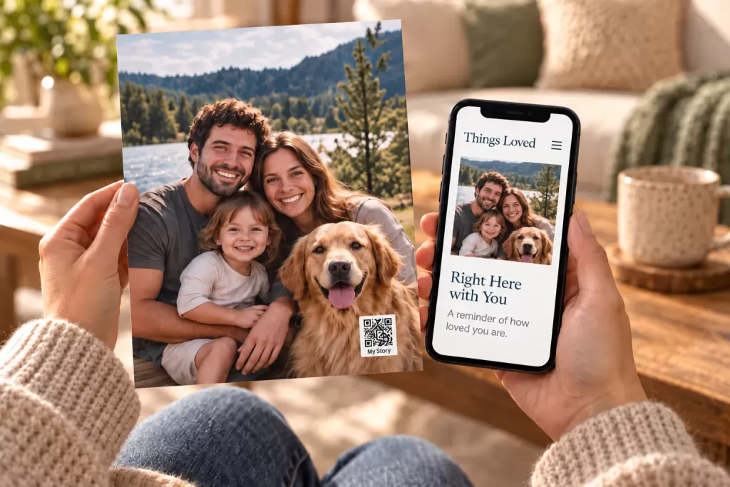 smartphone showing keepsake story smartphone showing keepsake story